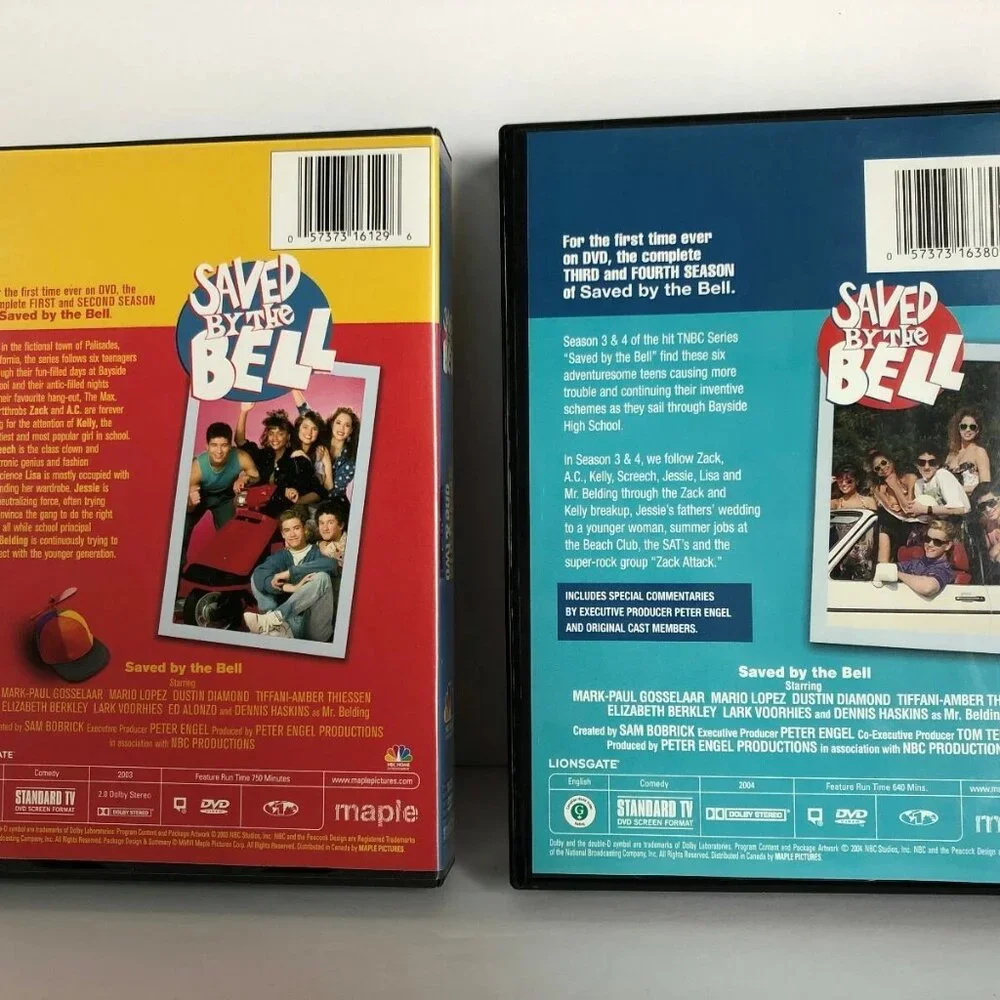 Saved by The Bell DVD Lot Season 1 to 2 & 3 to 4 Box Set Dustin Diamond 2003 - Picture 2 of 4